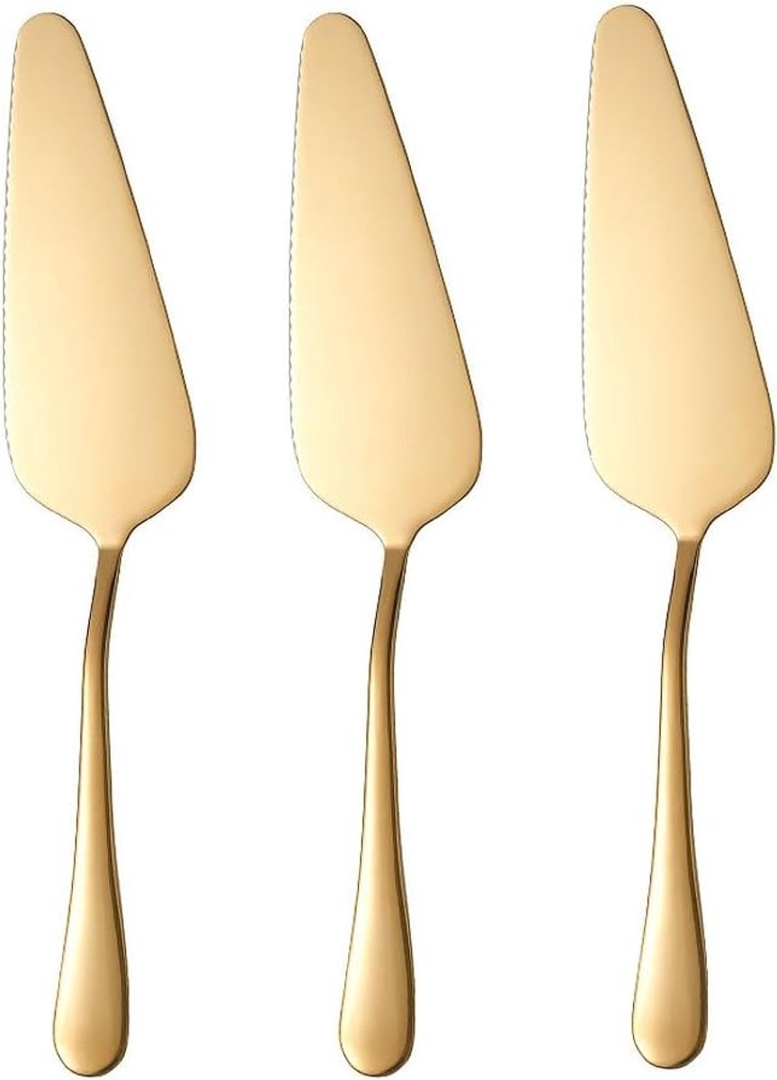 Taartschep Set - Roestvrij Staal - Set van 3 Stuks - Ergonomisch Ontwerp - Voor Taarten, Pizza en Lasagne