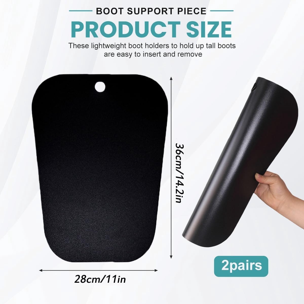 Bootvorm Inserts - Zwart - 14 inch - PVC Plastic - Voor Laarzen