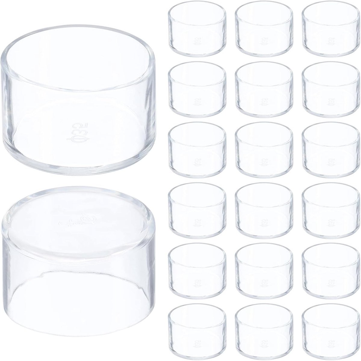 Stoelpootbeschermers - Transparant - 35 mm - Siliconen Antislip Doppen - Voor Meubels op Houten Vloeren