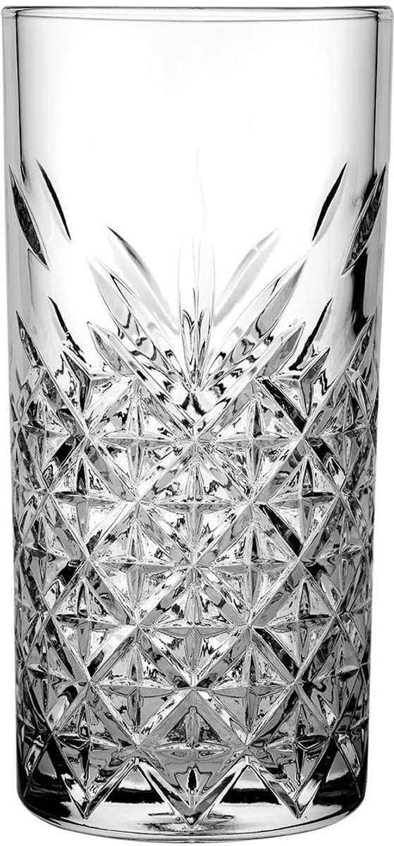 Dailygoods- Longdrinkglazen Tijdloos - Longdrinkglazen 4 Stuks - Keukenartikelen - Bandrand - Verpakking van 30 Bekers - Accessoires - Drankglazen