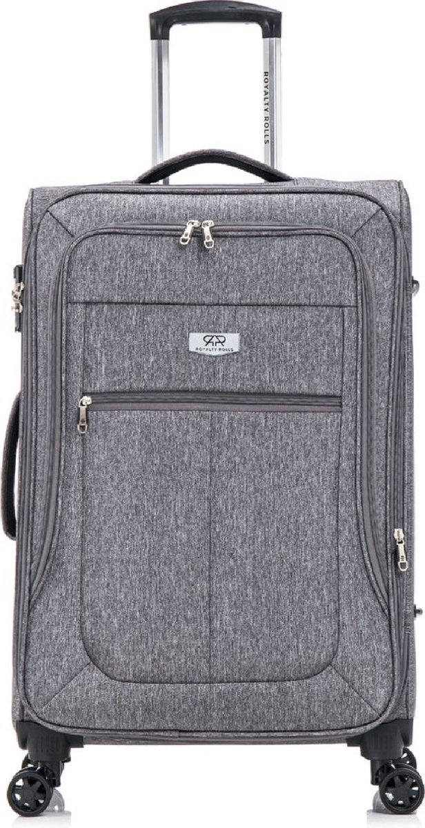 Royalty Rolls Abu Dhabi 2.0 Handbagage Koffer - 55 cm - 45 Liter - Exp - TSA Slot - Grijs