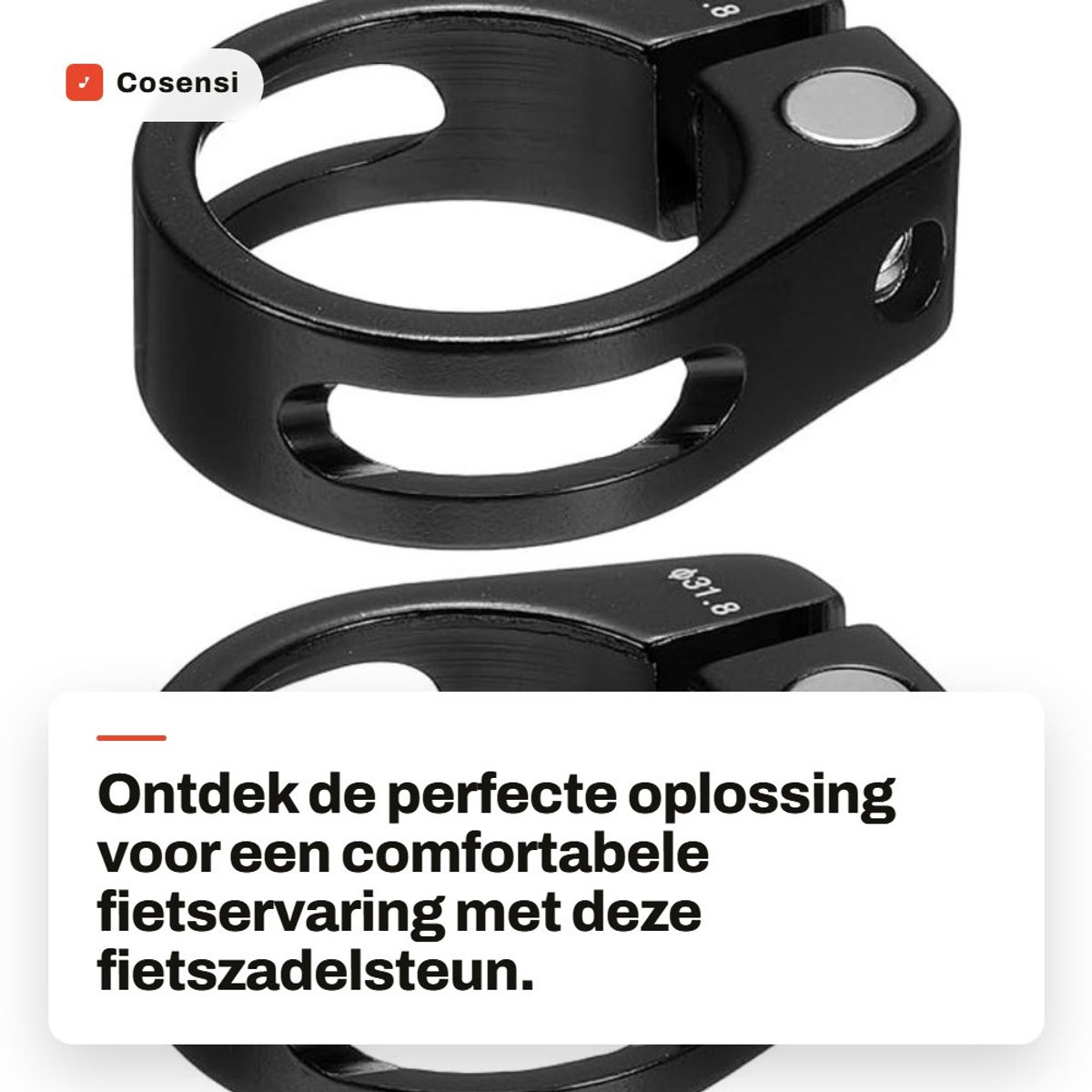 Dailygoods- Zadelsteun - Lichtgewicht Aluminium Legering - Zadelpenklem - Verstelbaar - Schokbestendig - Eenvoudige Installatie - Duurzaam - Zadelklem
