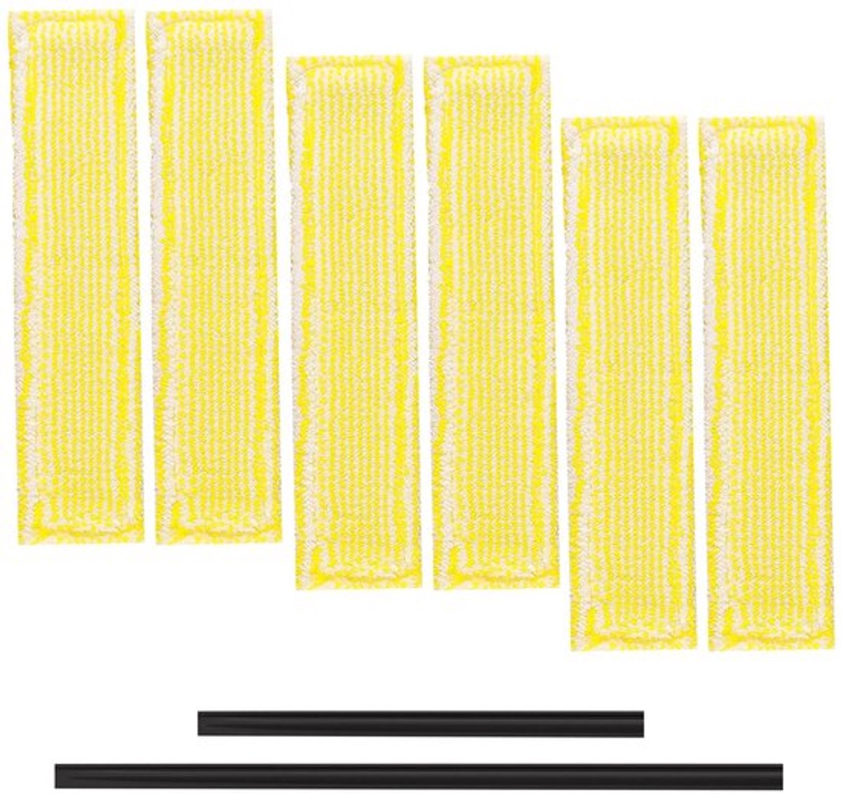 Raamstofzuiger-onderdelen - Vervangbare Mopdoek - Ideaal voor schoonmaken - Geel - Microvezeldoek - Voor Kärcher - Inclusief 2 Mondstukken
