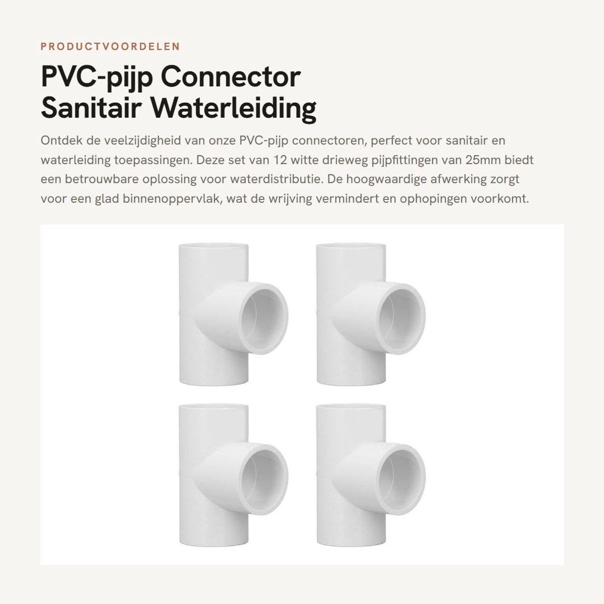 Dailygoods- PVC-Pijp Connector - 12 Stuks Drieweg Fittingen - 20mm/25mm/32mm - Corrosiebestendig - Voor Waterdistributie - Glad Binnenoppervlak - Pijp Fitting