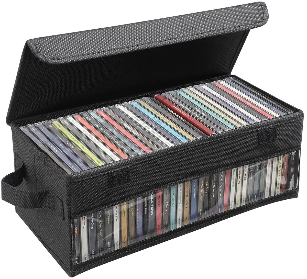 Dailygoods - CD Opbergdoos - Stijlvolle CD Organizer met Handvatten