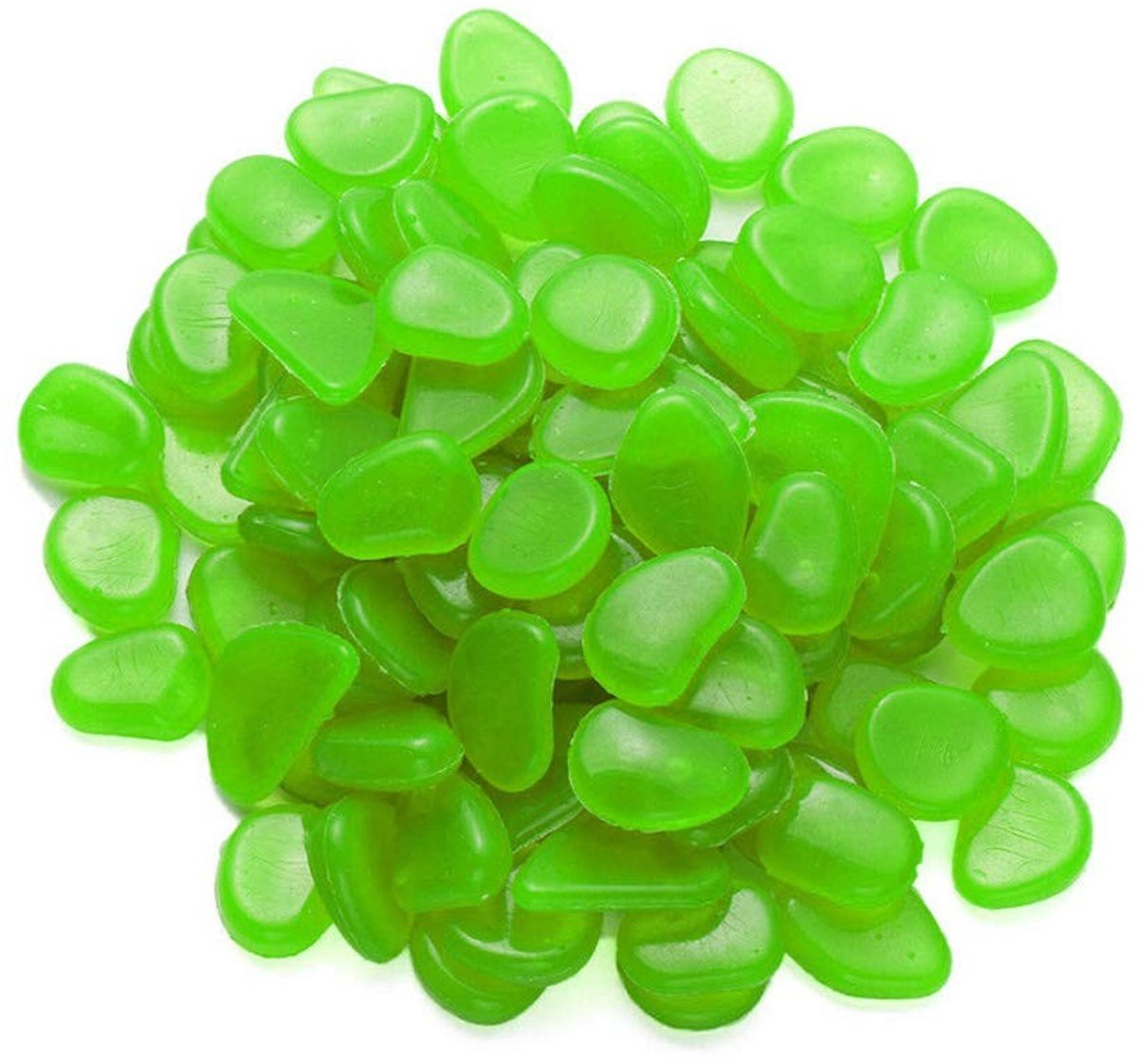 Dailygoods- Lichtgevende Stenen - 100 Stuks - Tuindecoratie Kiezelstenen - Fluorescerende Stenen - Gloed In Het Donker - Milieuvriendelijke Hars