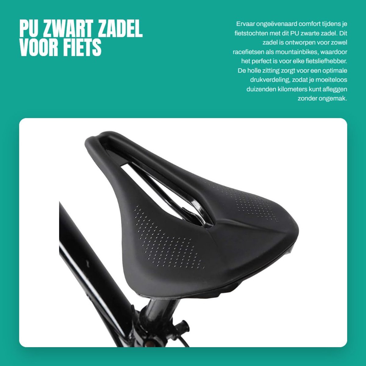 Dailygoods- Fietszadel Zacht - Fietszadel Heren/Dames - Fietszadelhoes Waterdicht - Fietszadel Gel - Fietszadel Racefiets/Mountainbike - Holle Zitting - Fietszitting