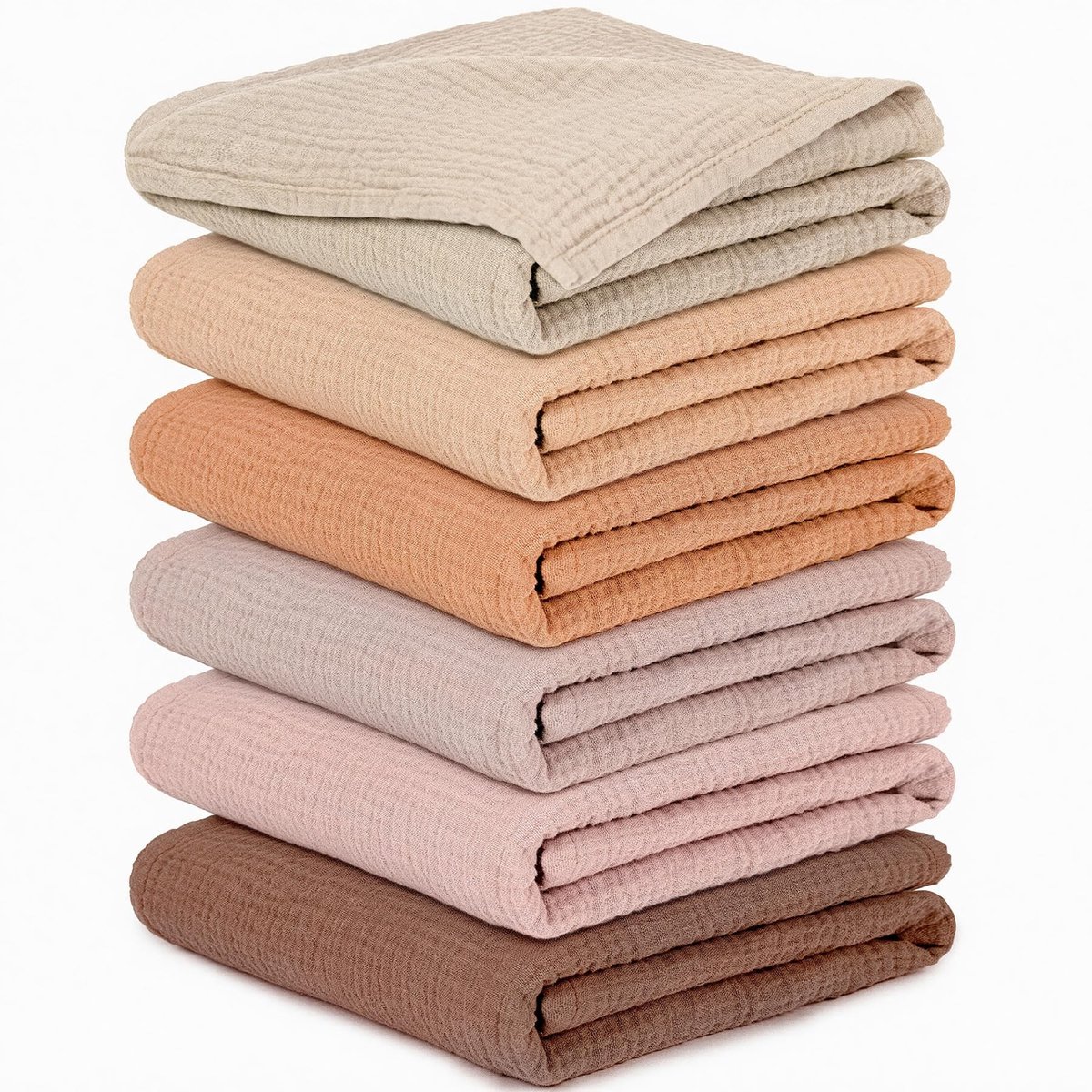 Dailygoods- Spuugdoeken Set van 6 - 100% Katoen - 60x60 cm - Zacht/Ademend - Extreem Absorberend - Ideaal voor Pasgeborenen - Hydrofiele Doeken