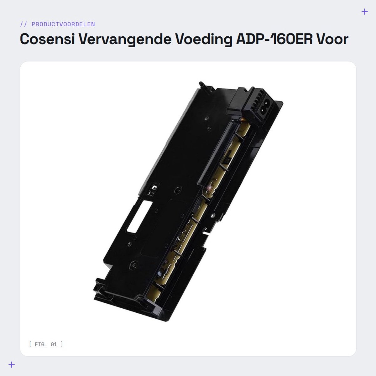 Solidchoice- Voeding ADP-160ER - Compatibel met PS4 Slim - 4-polige aansluiting - ABS materiaal - 100-240 V - Lichtgewicht 381 gr. - Voedingsadapter