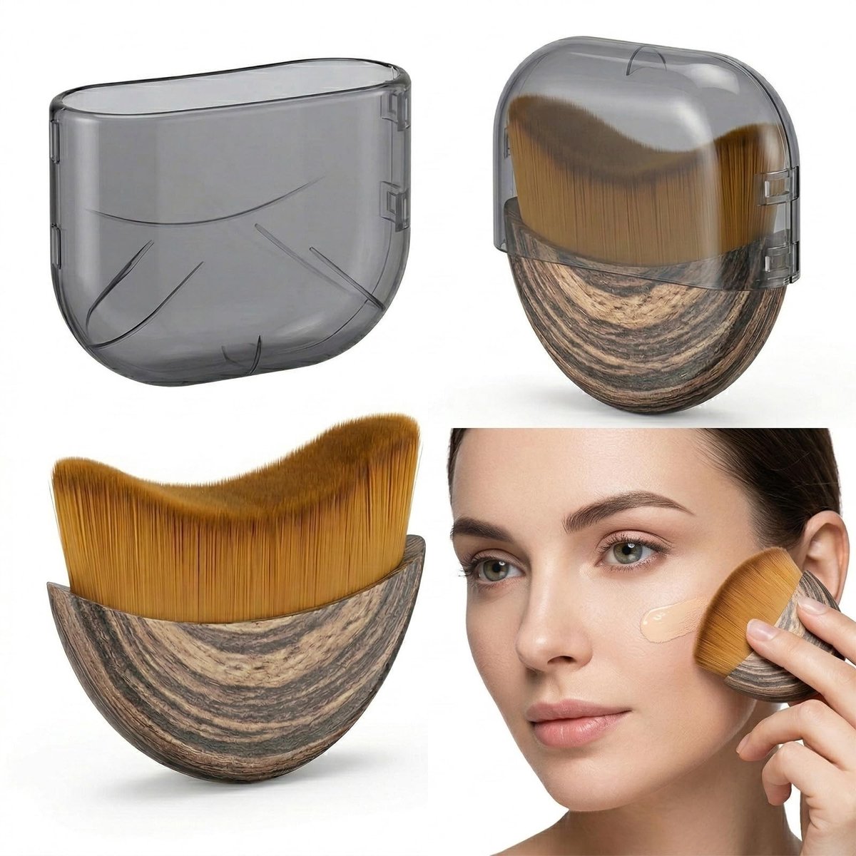 Solidchoice - 2 stuks droge gezichtsborstel, gezichtsborstel, peelingborstel, gezichtsmassageborst, verwijdert cellulitis en dode huid, met massage-peeling, Dry Brush tegen rimpels
