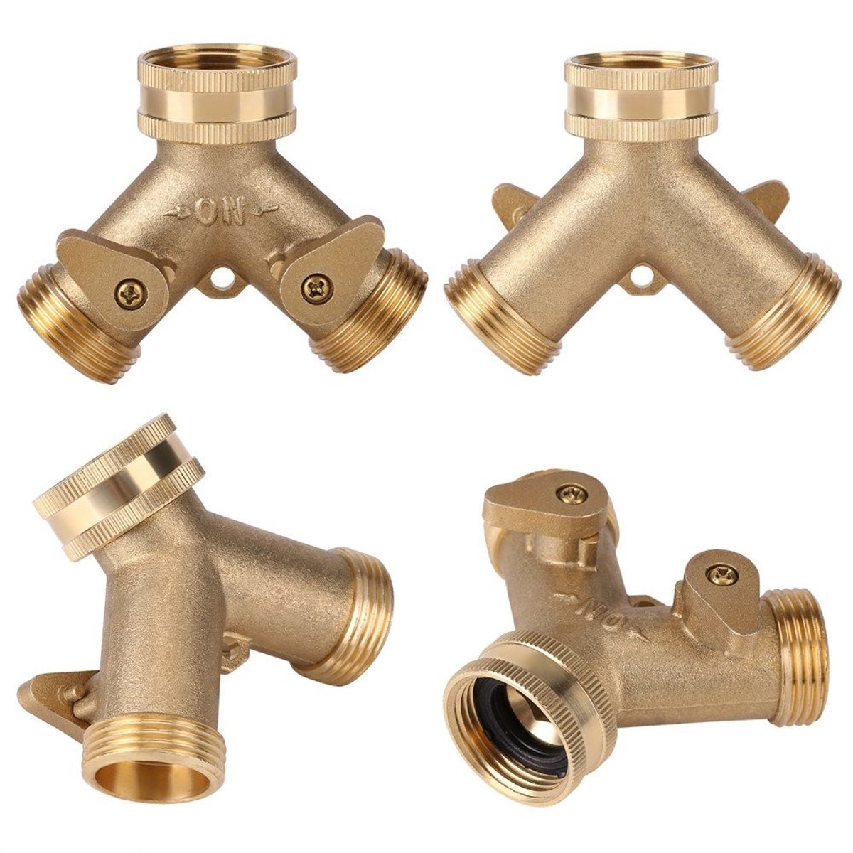 Solidchoice- Slang Splitter 2-weg - Messing - Tuinslang Koppeling - Kraanadapter - Corrosiebestendig - Eenvoudig te Installeren - Tuinslang Connector