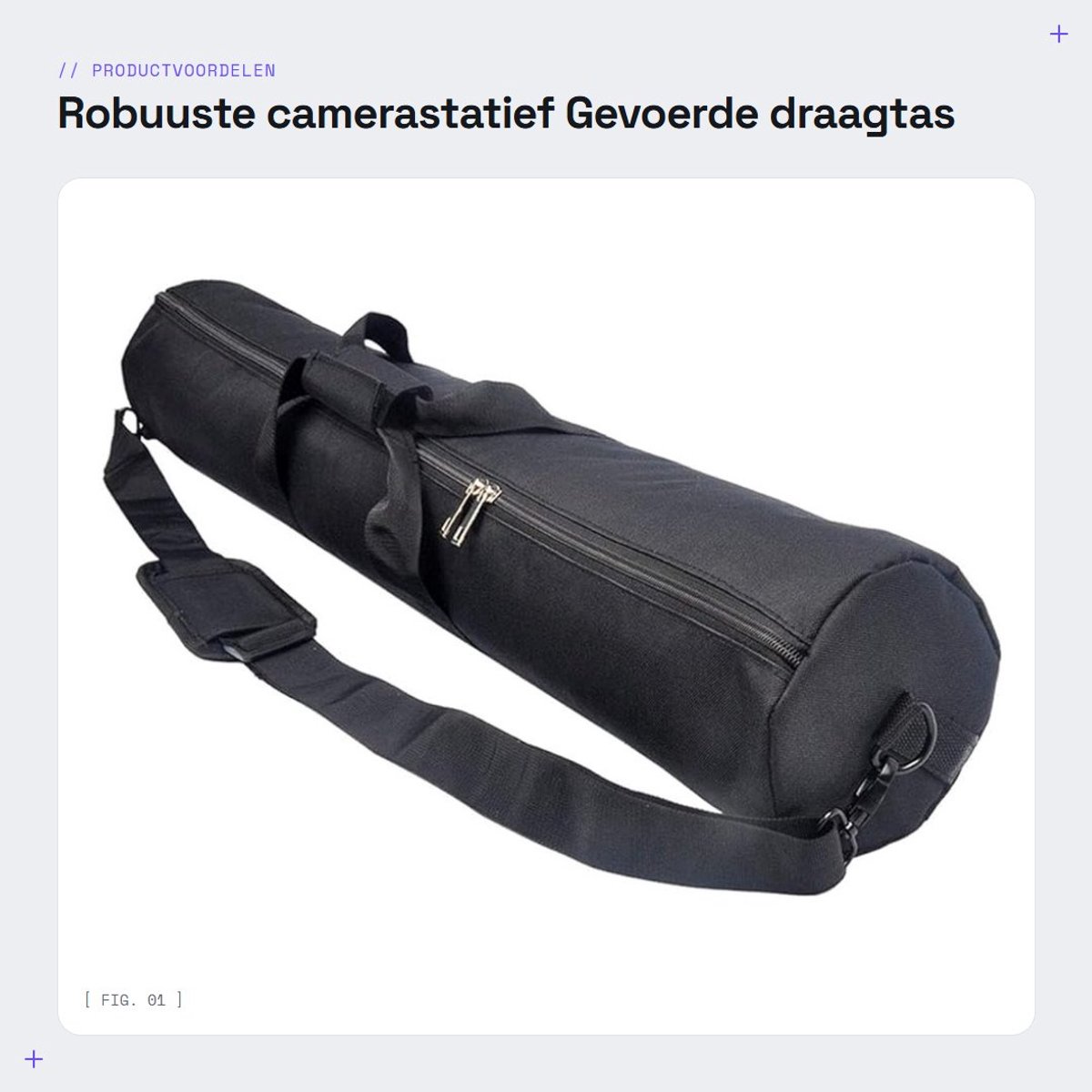 Dailygoods- Camerastatief Robuust - Draagtas met Schouderriem - 80 cm - Schokbestendig - Ademend Oxford Doek - Dubbele Ritssluiting - Statieftas