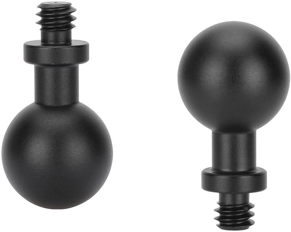 Dailygoods - 17mm Bal tot 1/4"-20 Schroef Mount voor Camera's (2-Pack)