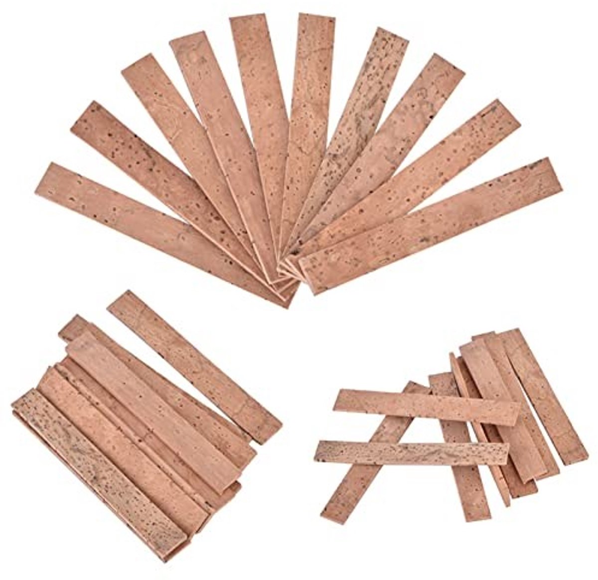 Dailygoods- Kurkveer Reparatieset - 10-Delige Set - Houtblazer Accessoire - Toetsstrip - Rietbinder - Zacht en Lichtgewicht - Klarinetkurk