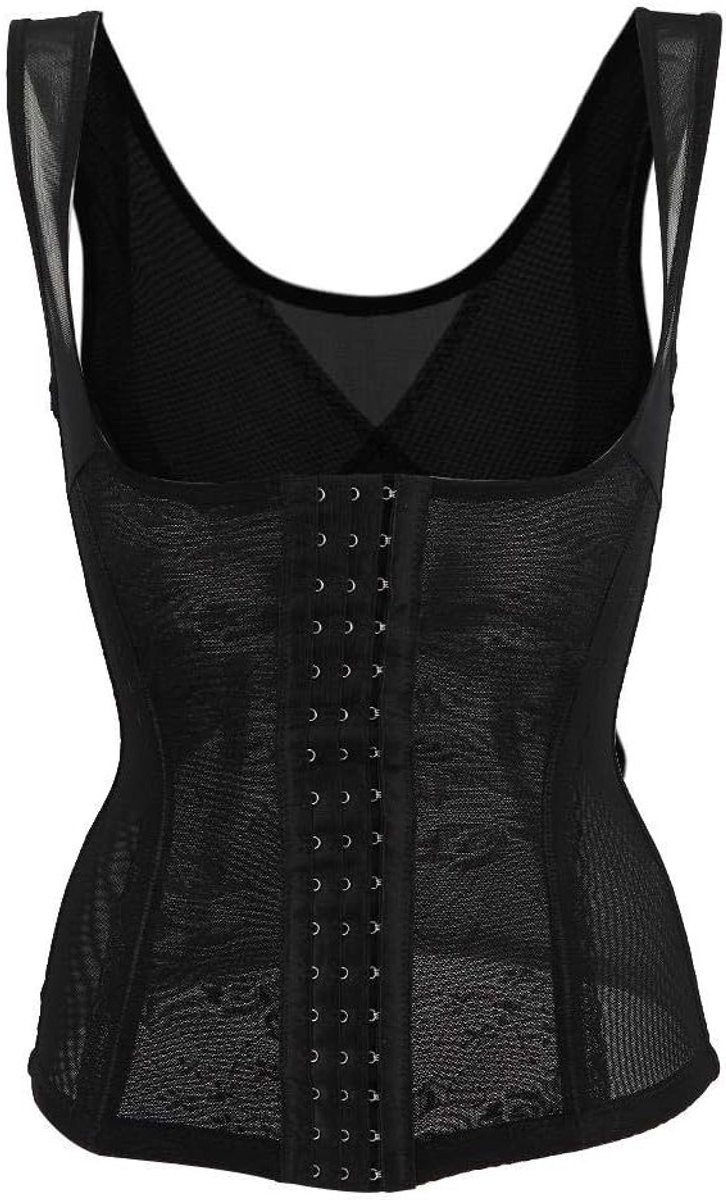 Postnatale Buikcorset voor Herstel, Ademend Mesh Taille Trainer voor Strakker Lichaam en Ondersteuning na de Bevalling (L-Black)