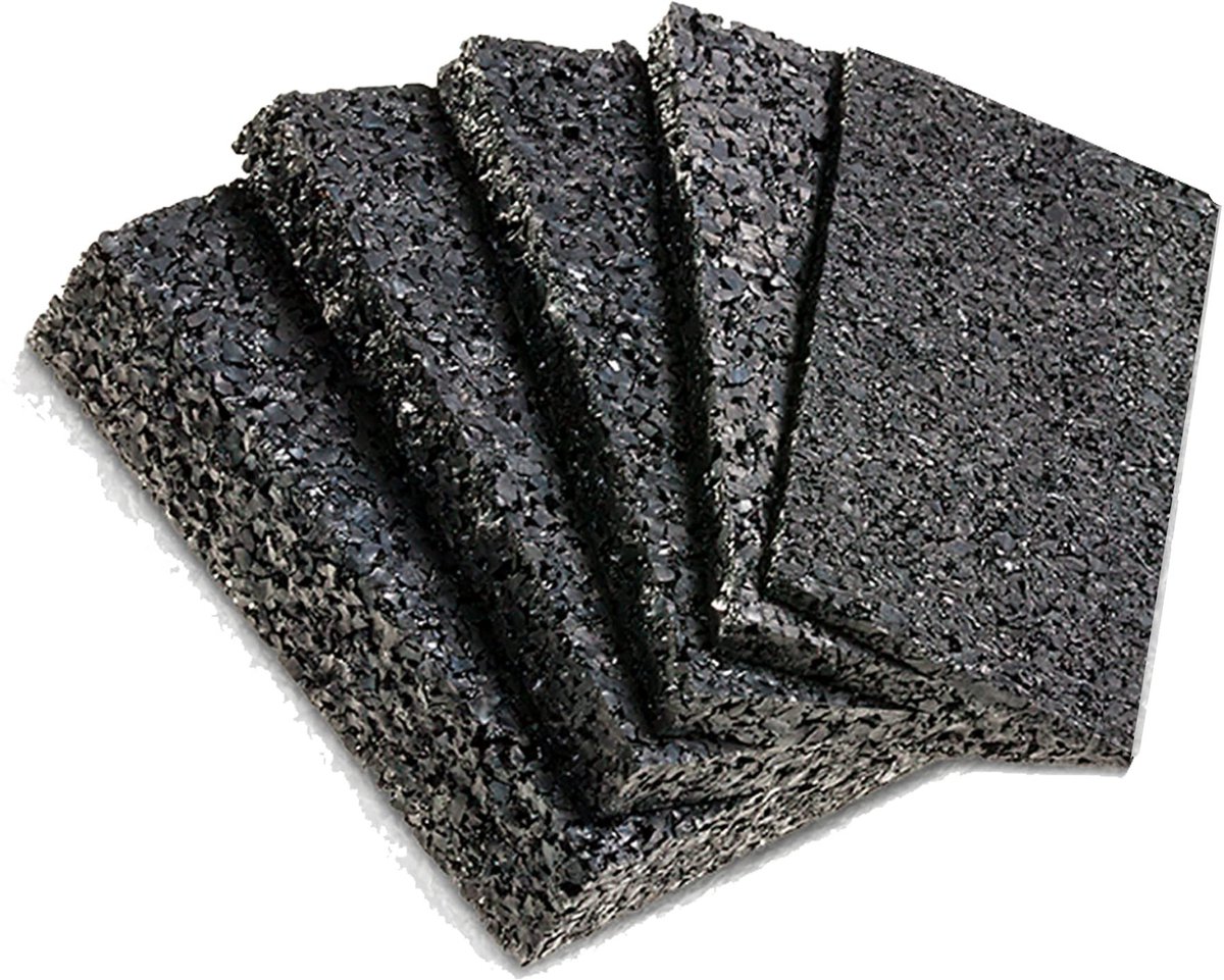 Dailygoods - Terrastegels 100 x 50 mm, Rubbergranulaat Onderlegger, Keuze uit Dikte en Aantal