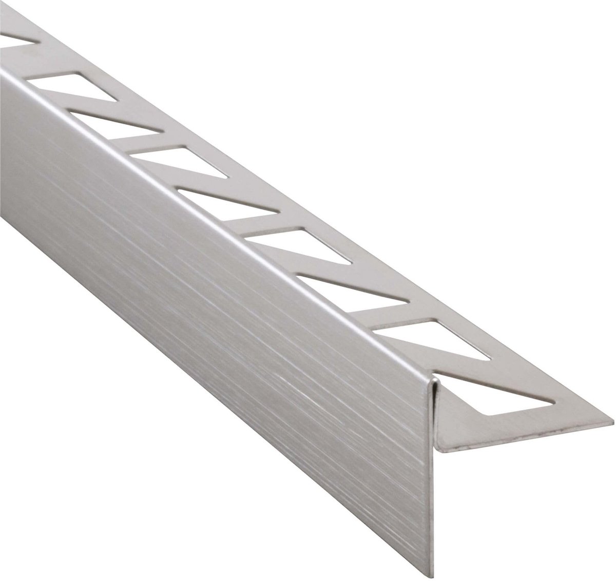 Dailygoods- Afschotwig 148 cm - Afschotprofiel 10 mm - Roestvrij Staal - Tegelprofiel RVS - Wigvormige Tegellijst - Voor Inloopdouche - Doucheprofiel