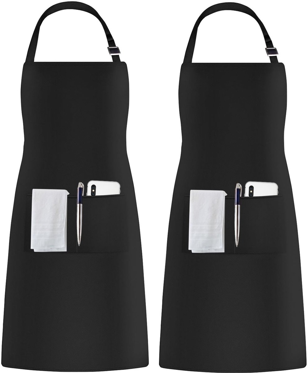 Dailygoods- Keukenschort Uniseks 100% Katoen - Grillschort - Wasbaar tot 30°C - Afmetingen 70 x 85 cm - Grote Voorzakken - Kreuk- en Krimpbestendig