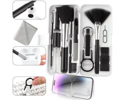Toetsenbord schoonmaken - Multifunctionele schoonmaakset - TENZHVXI® - 18-in-1 - Voor laptop, toetsenbord, telefoon, koptelefoon - Zwart
