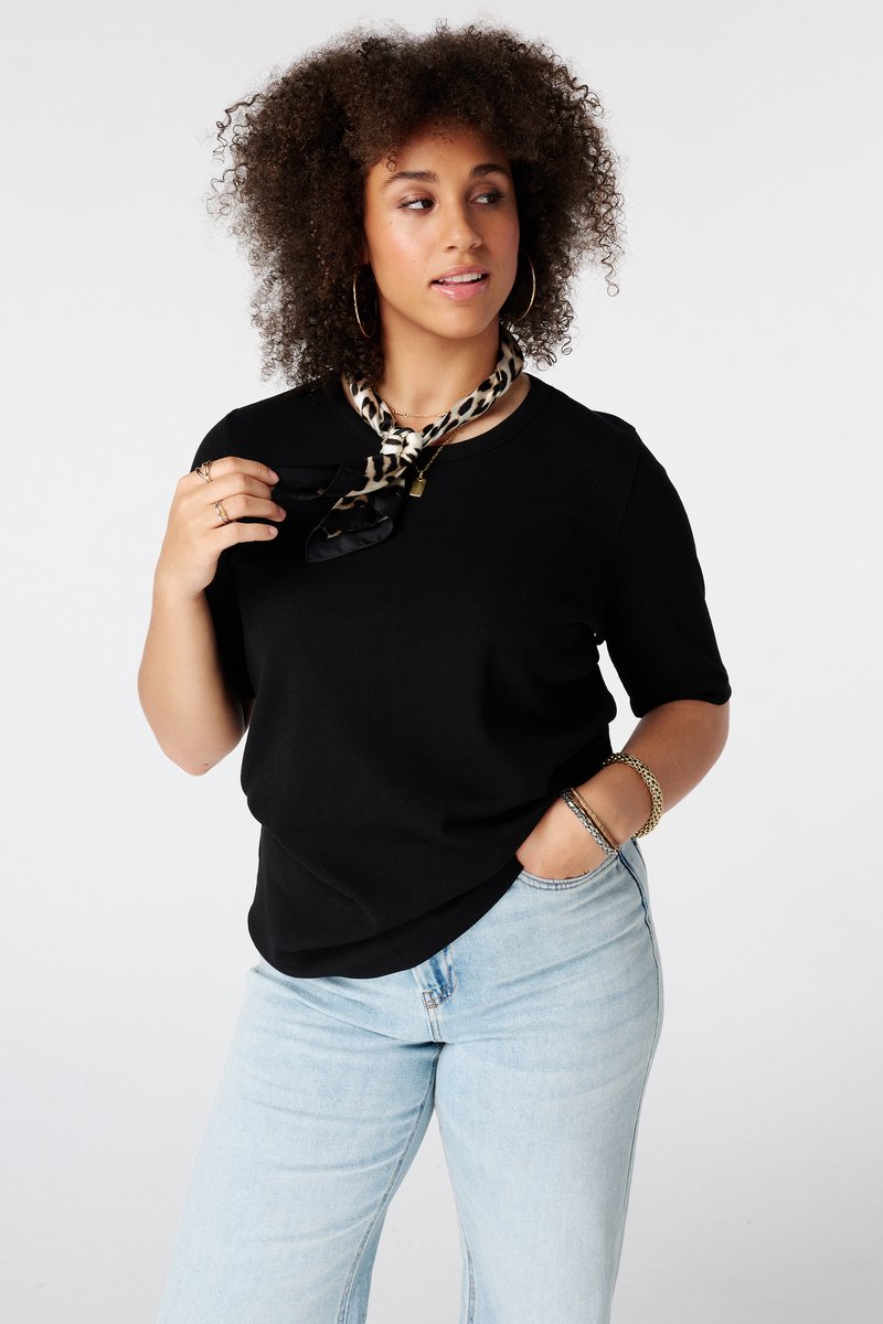 MS Mode Top Basic top van ribstof