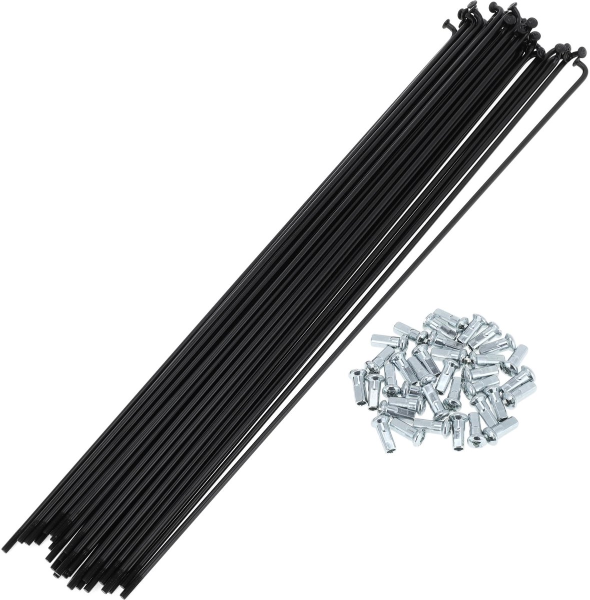 Dailygoods- Fiets Spaken 12G 290mm - Carbon Staal - Zwart - Set van 1 - Duurzaam - Vervangbare Nippels - Wielspaken