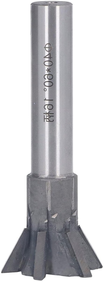 Dovetail Frees van 40mm met 60 Graden, 6 Groeven, Snelle Boring, Geschikt voor IJzer en Non-ferro Metalen, Tungsten Carbide Kwaliteit en Universele Snijkant