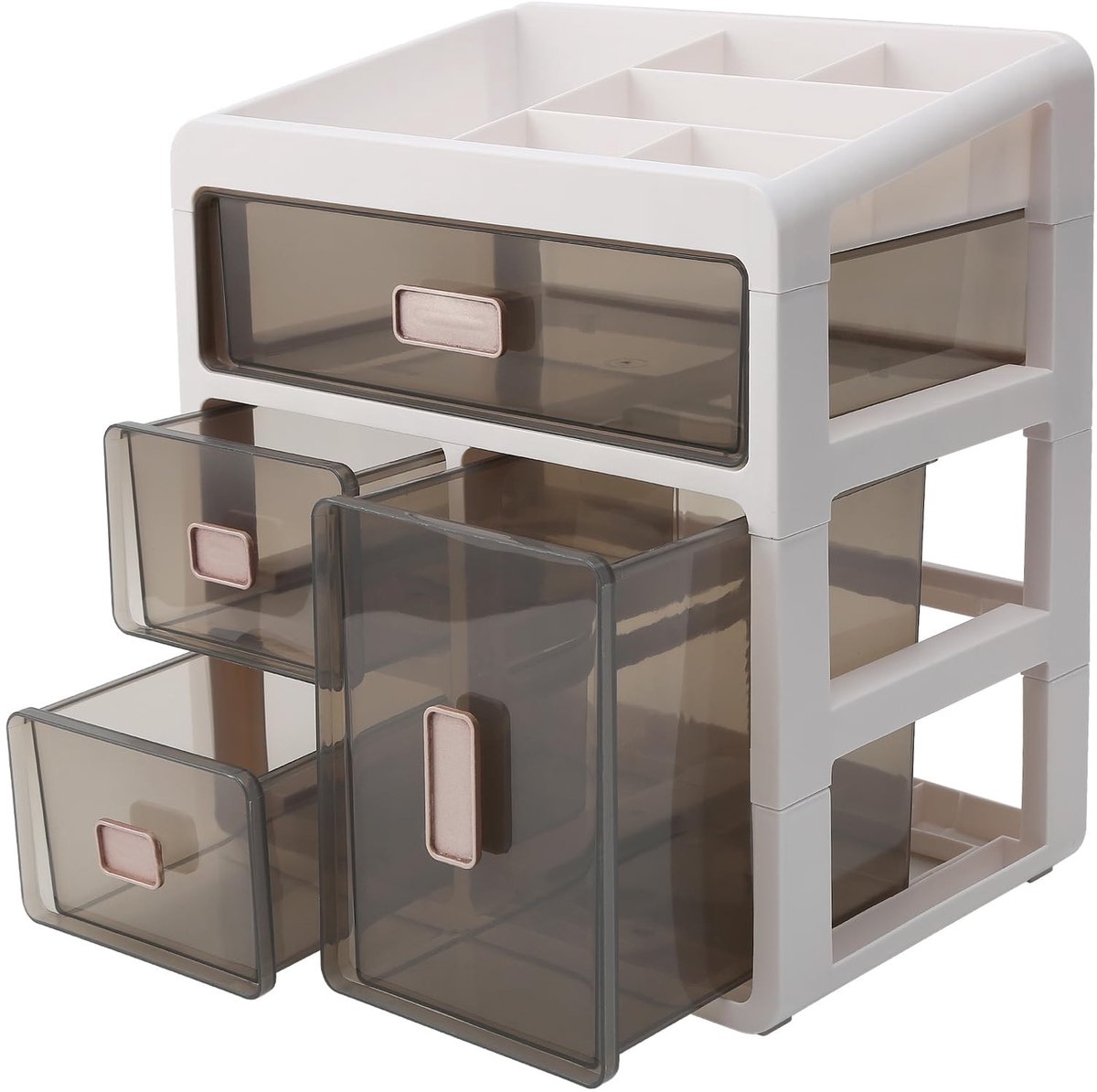 Dailygoods- Medicijnopbergdoos 4-laags - Opbergcontainer - Organizer - Desktopopberglade - Huishoudelijk - Voor make-up en kantoorartikelen - Opbergdoos