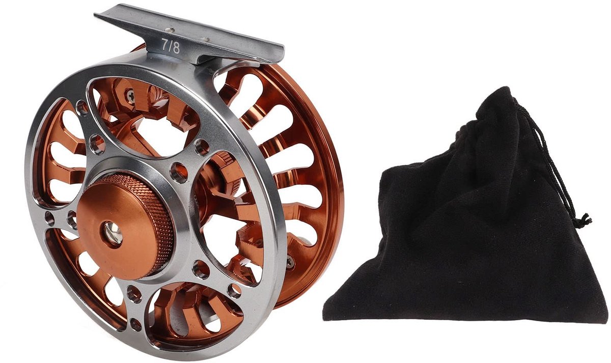 Dailygoods- Vliegvismolen Metalen - Centrale Remsysteem - 3 Lagers - Snelle Remfunctie - Responsief Vrijlooplager - Instelbare Ontlastingskracht - Vliegrol