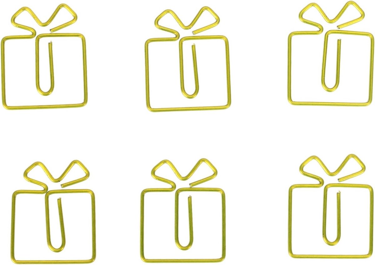 Kleurige Papierclips in Kerstcadeauvorm voor Documenten, Scrapbooking en Boekenleggers - 100 Stuks voor Thuis, School en Kantoor