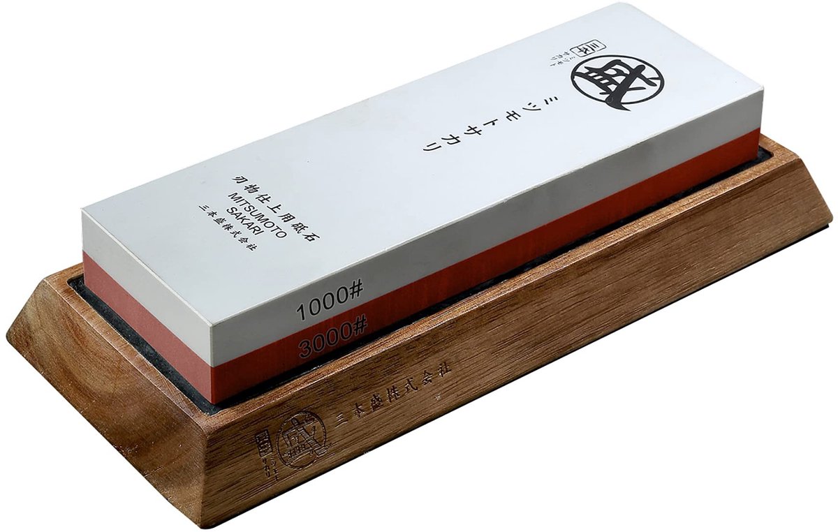 Dailygoods- Slijpsteen 1000/3000 Grit - Professionele Slijpsteen voor Messen - Antislip Zitslijper - Japanse Koksmes - Hoogwaardige Kwaliteit - Slijpblok