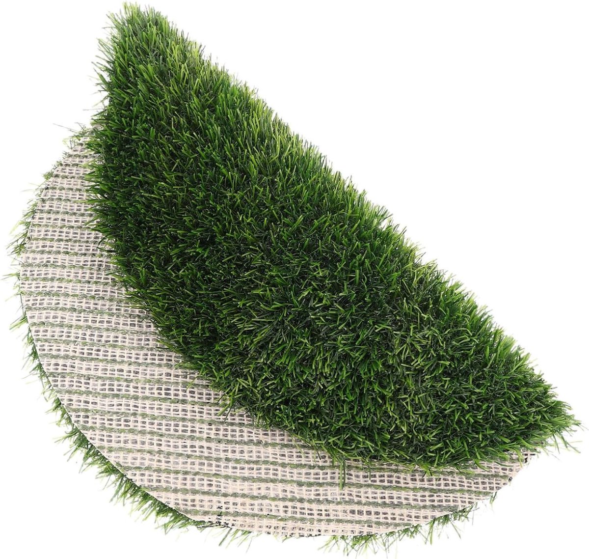 Realistisch Grasmat Rond - Kunstgras Decoratie - Buiten Decoratie - Onderhoudsvriendelijk - 40x40x1.5cm - Groen