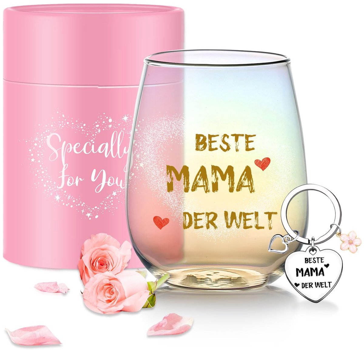 Dailygoods - Gepersonaliseerd Wijnglas voor Mama - Perfect Cadeau