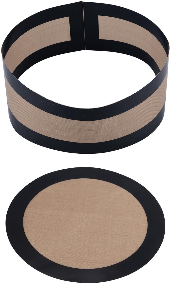 Dailygoods- Bakmat Antiaanbak - Ronde Bakmat 22,8 cm - Rechthoekige Bakmat 82x10 cm - Herbruikbare Bakplaten - Voorkomt Plakken - Warmtebestendig - Bakvorm