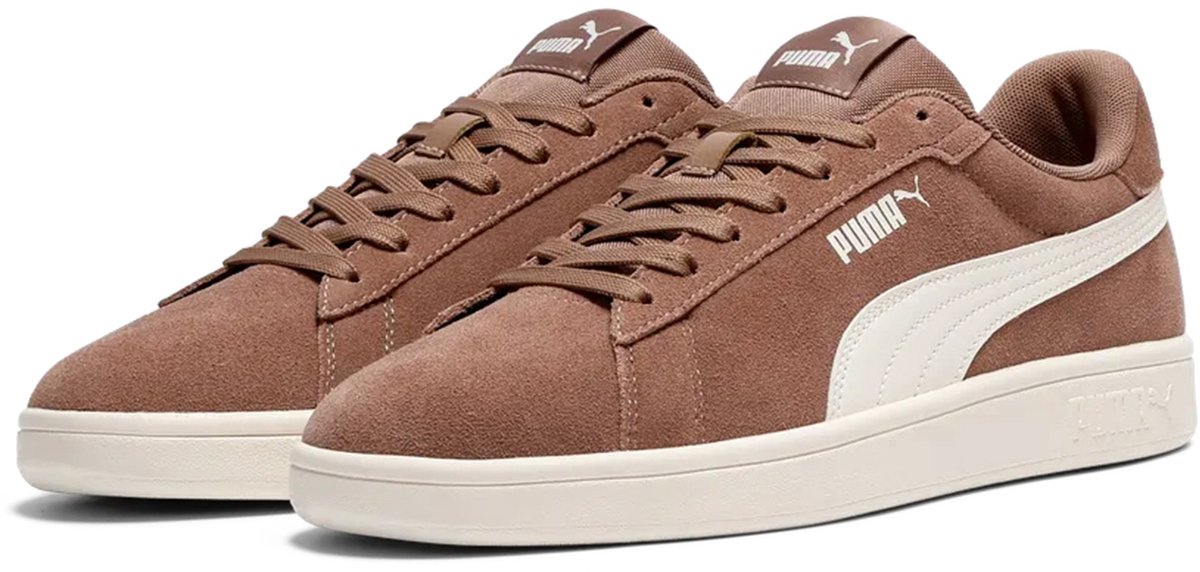 Puma SMASH 3.0 herensneaker van suède 390984 32 totally taupe-warm Bruin