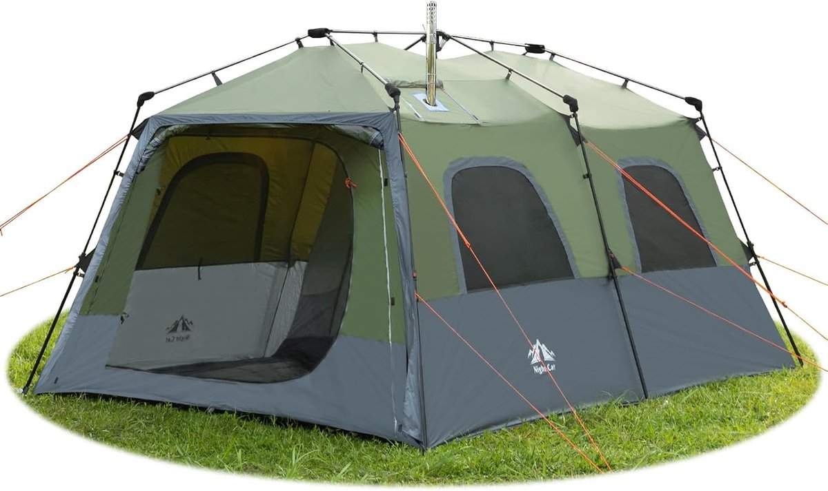 Night Cat Groot Familientent 8 Personen: Instant Cabintent Waterdicht voor Kamperen Glamping in het Park Tuin