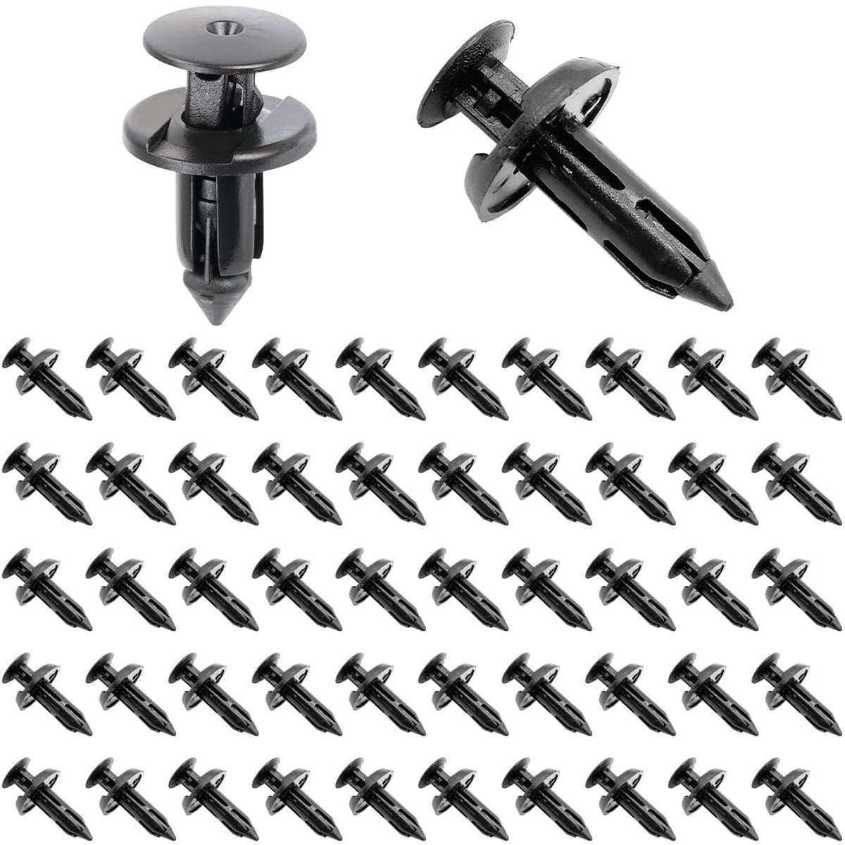 Dailygoods - Kunststof klinknagels, kunststof klinknagels, kunststof clips, klinknagels, motorfiets, bekleding, trim bevestigingsplaat voor Yamaha Suzuki Kawasaki, 50 stuks 6 mm autobevestigingsclips