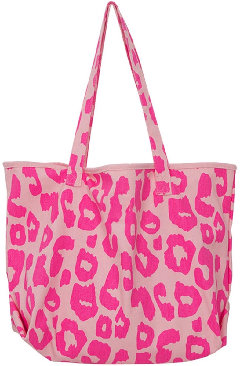 Dailygoods - BelleVive Leopard Tote Bag Damestas Schoudertas Casual Handtas Shopper Tas Groot voor dagelijks gebruik, kantoor, schooluitstap en winkelen, Utility, Roze