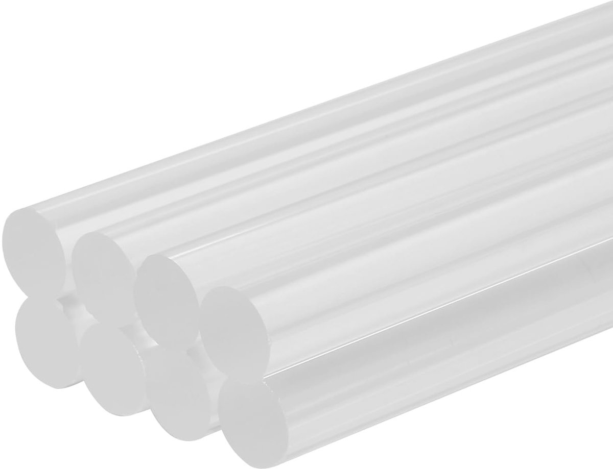 8 stuks transparante acrylkunststof ronde staven, diameter 10 mm, lengte 305 mm, kunststof staven voor doe-het-zelf, knutselen, taartdecoratie, plantenmarkeringen.
