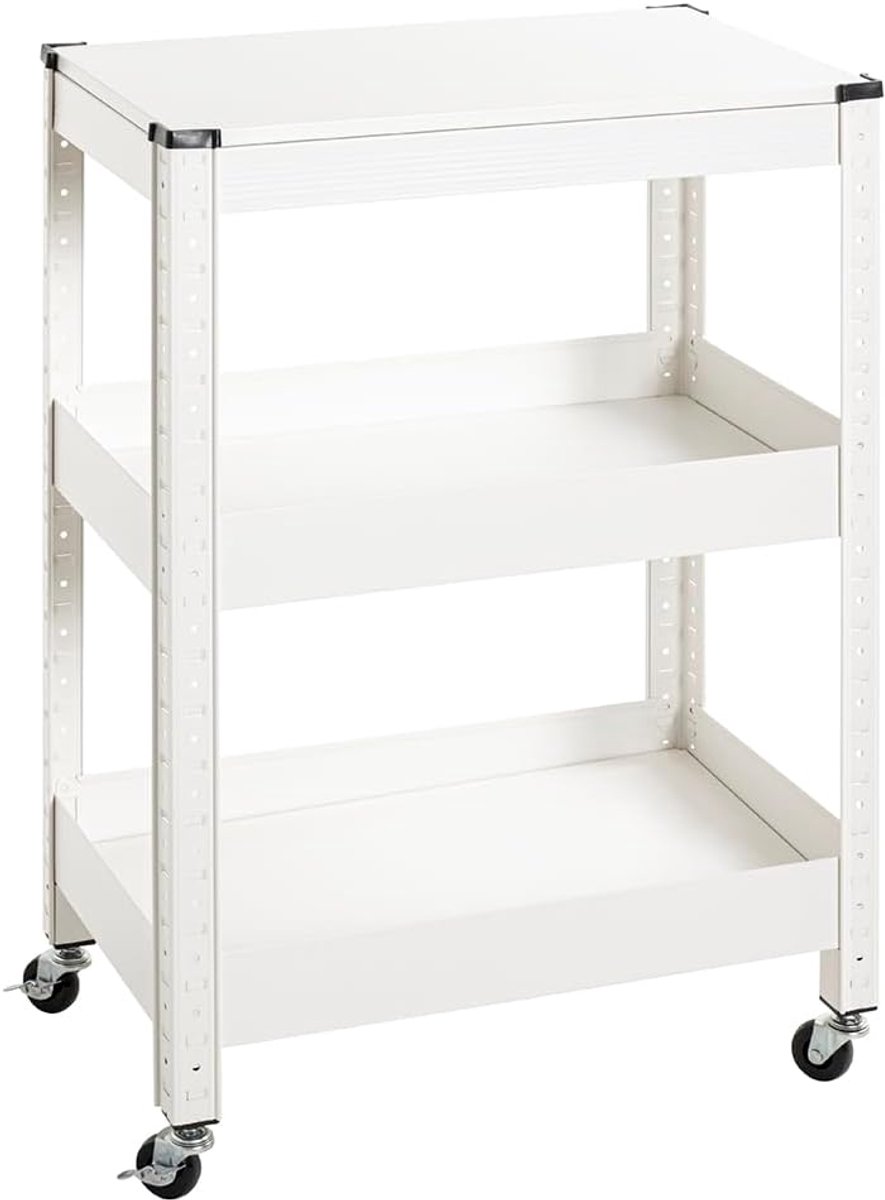 , wit, metaal - afmetingen: B 50 x H 75 x D 32 cm, stijl: modern