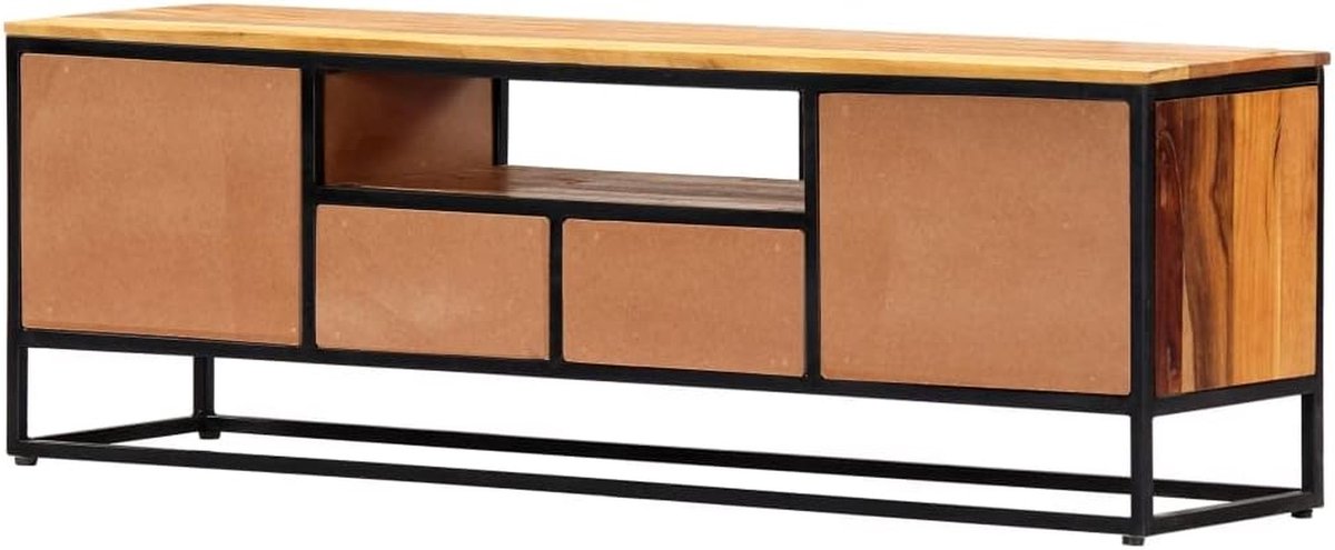 TV-kast Massief Hout - TV-meubel Lowboard - Opbergen Media - Gerecycled Oud Hout - 120x30x40 cm - Bruin