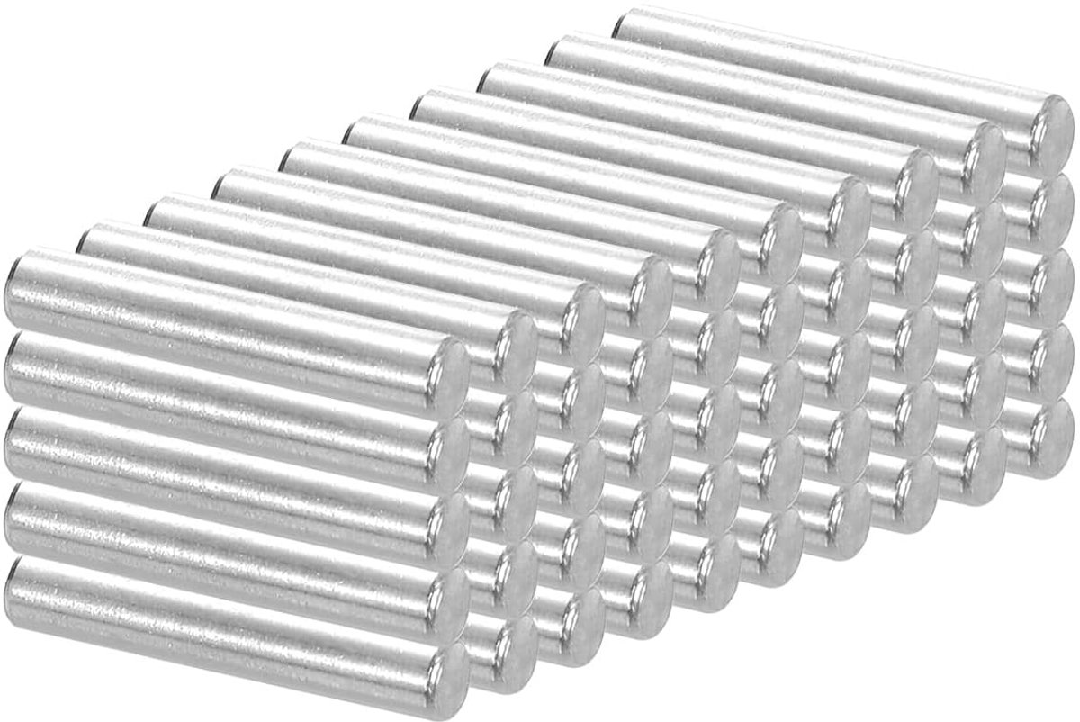 304 vergrendelingspinnen van roestvrij staal, 4 x 20 mm (5/35 inch diameter), 50 stuks vergrendelingspinnen van gehard metaal, vervanging voor stapelbedpennen voor zelfmontage van meubels