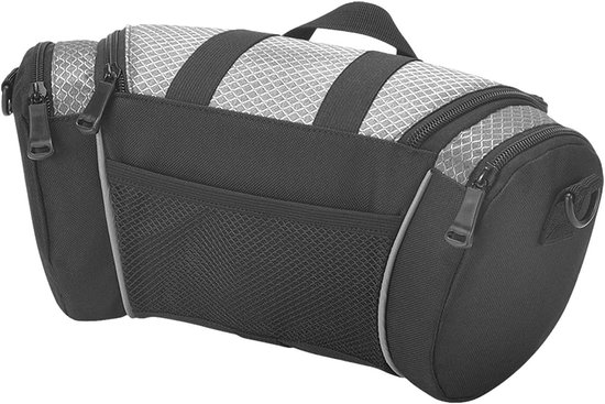 Fietsstuurtas - Fietstas Stuurtas - Fietsen Organiseren - Reflecterende Strips - 5 Liter - Zilvergrijs — afbeelding 5