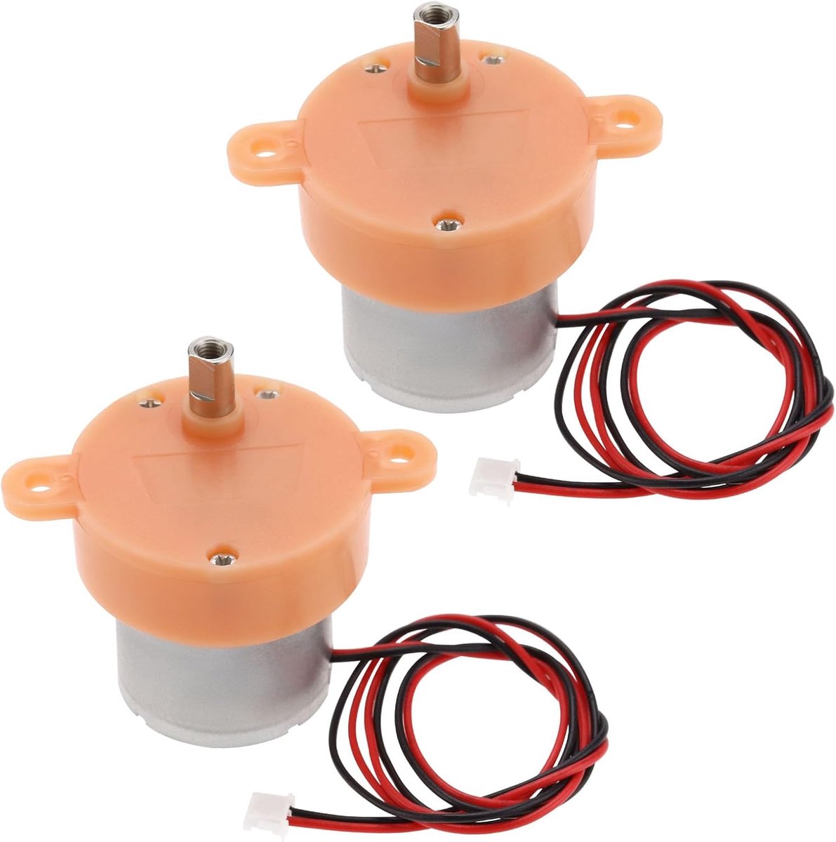 2-delige kleine reductiemotor 3RPM langzame snelheidsversnellingsmotor 3-12V DC langzame snelheidsmotor met lage ruis voor projectielampen, sterrenhemel lampen, speelgoed en handwerk oranje