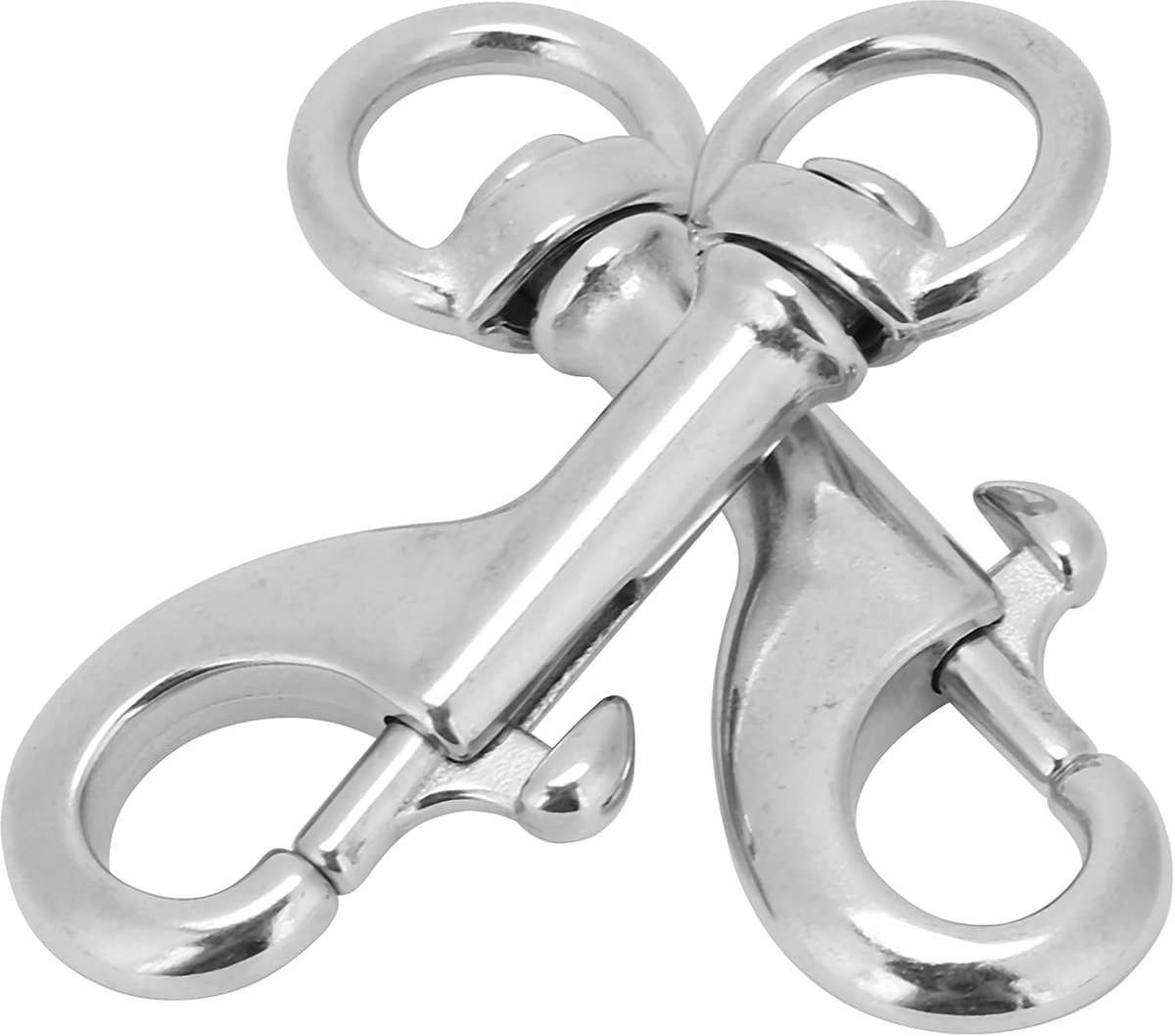 2 Stks 68 MM Duiken, Stalen Draaioog Karabijnhaak Karabijnhaak Zware 316 Roestvrij Single Ended Clip