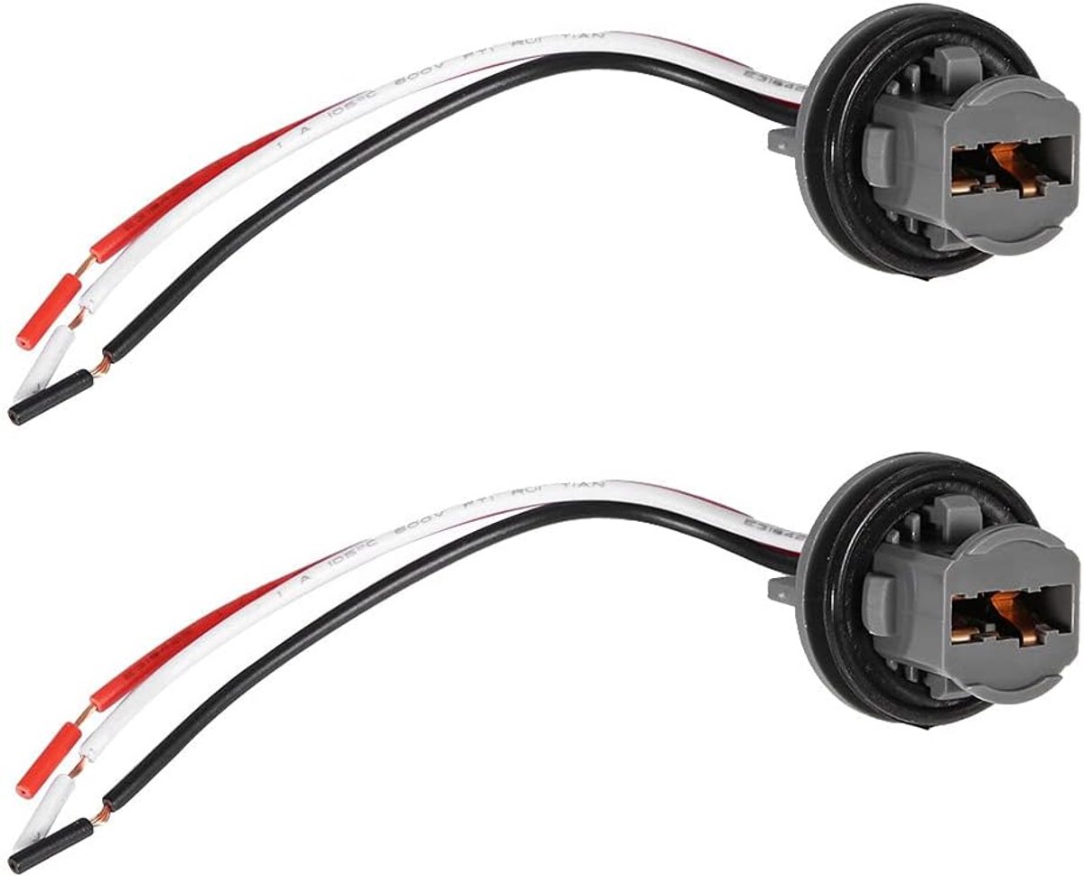 T20 fitting, T20 7443, T20 lamphouder 7443 T20 lamphouder verlichting 2 stuks T20 stekker 7443 auto gloeilamp houder stekker adapter LED remlicht stekker