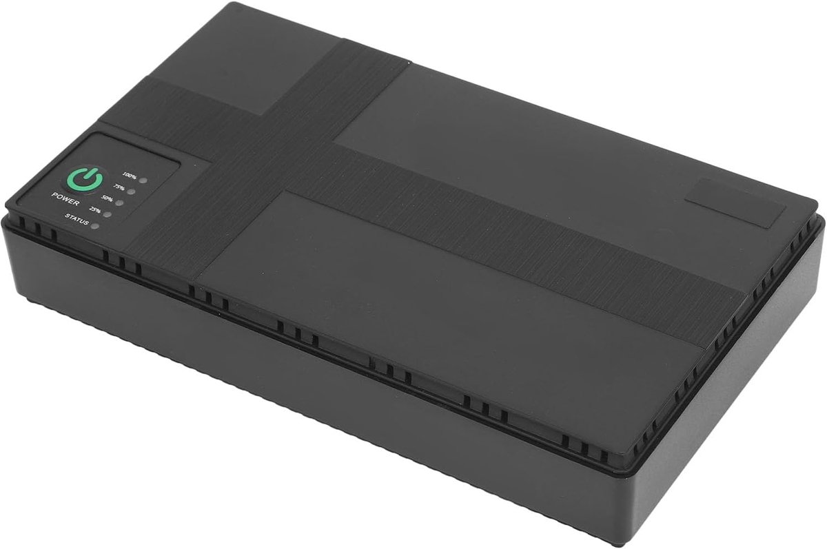 Battery Backup 20000mAh Compact Lichtgewicht Stabiele Ononderbroken Voeding voor Router Security Camera MP4 Overbelasting Overbelasting Protect (SEAFRONTqxey8madtg-12)