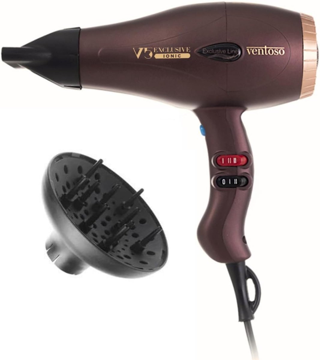 Haardroger 2500 Watt - Pearl Coffee - Ionen technologie - Vermindert frizz en geluid - SnelShoppen