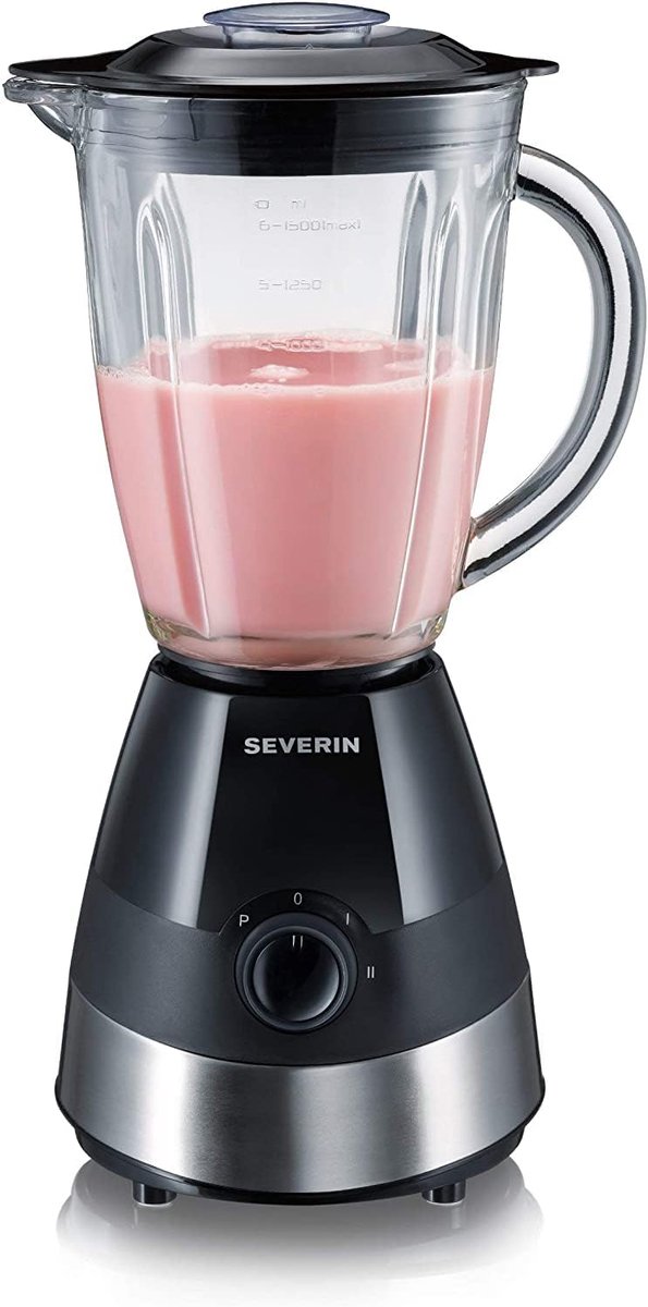 Standmixer met Blenderkan - Keukenmixer Smoothie Maker - Drankjes Bereiden - Krachtige Motor - 1.5 liter - Zwart — afbeelding 3