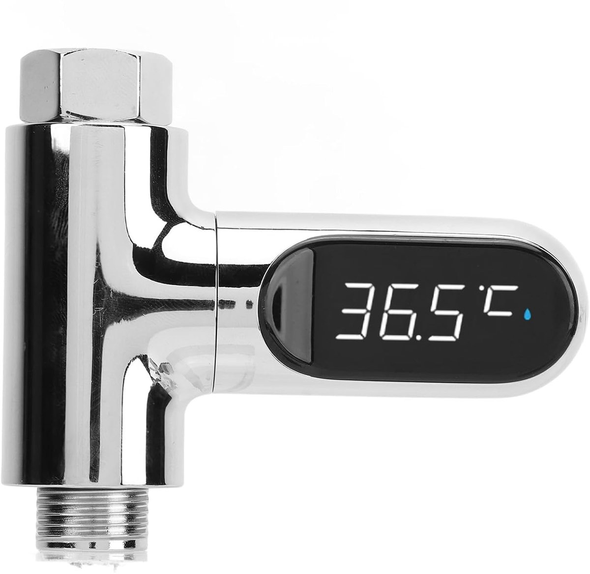 Douchethermometer, led-digitale babybadthermometer, aluminium douchewaterthermometer voor thuis, badkamer, keuken