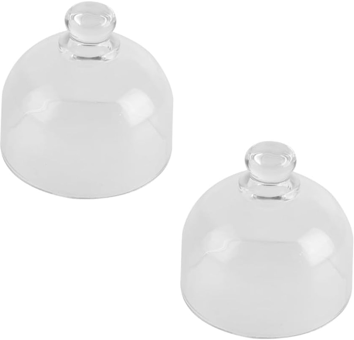 Ronde botervlootjes van kristalglas met koepeldeksels Mini boterhouder Serveerschaal voor mayonaise, bruiloftsfeestsnoep en parfait